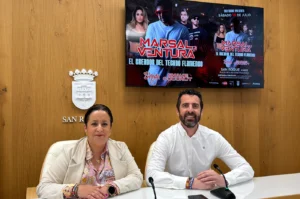 David Ramos y María del Mar Collado presentan el cartel del concierto de Marsal Ventura en San Roque