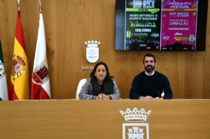 David Ramos y María del Mar Collado presentan los carteles de Al Fresquito Festival y San Rock Festival en San Roque